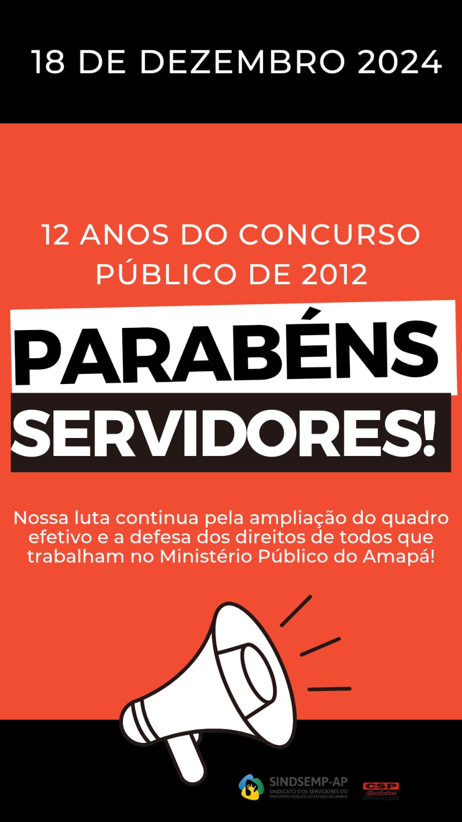 PARABÉNS SERVIDORES!